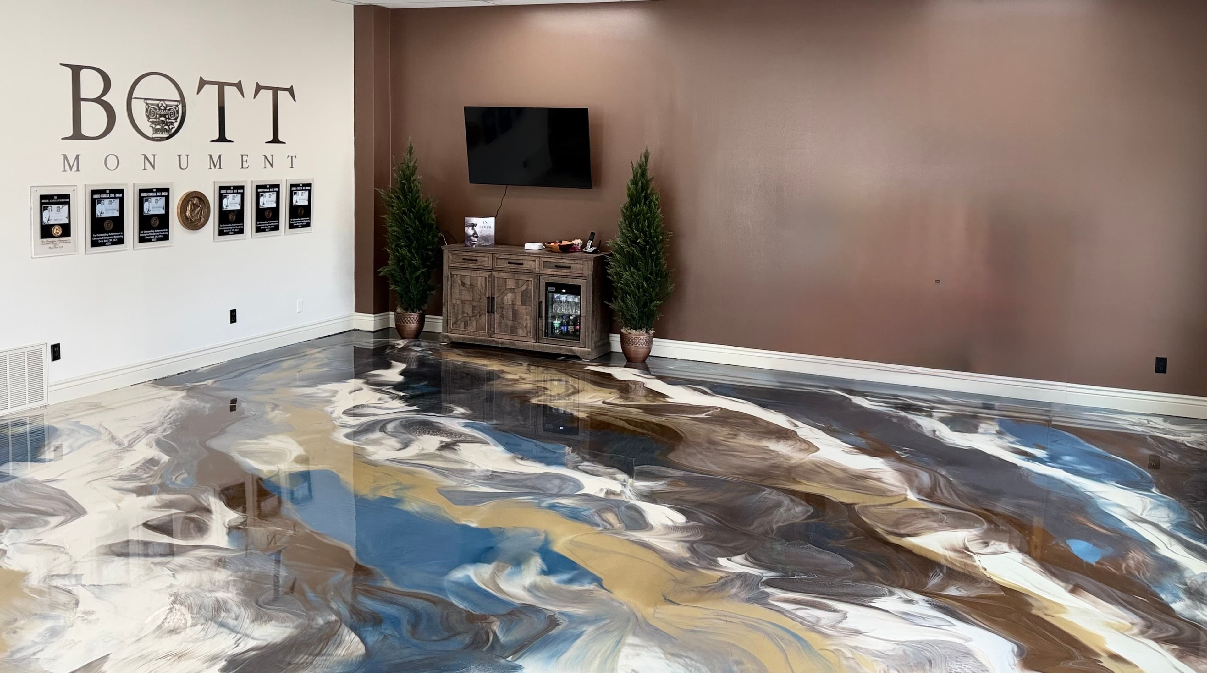 Bott Monument showroom interior